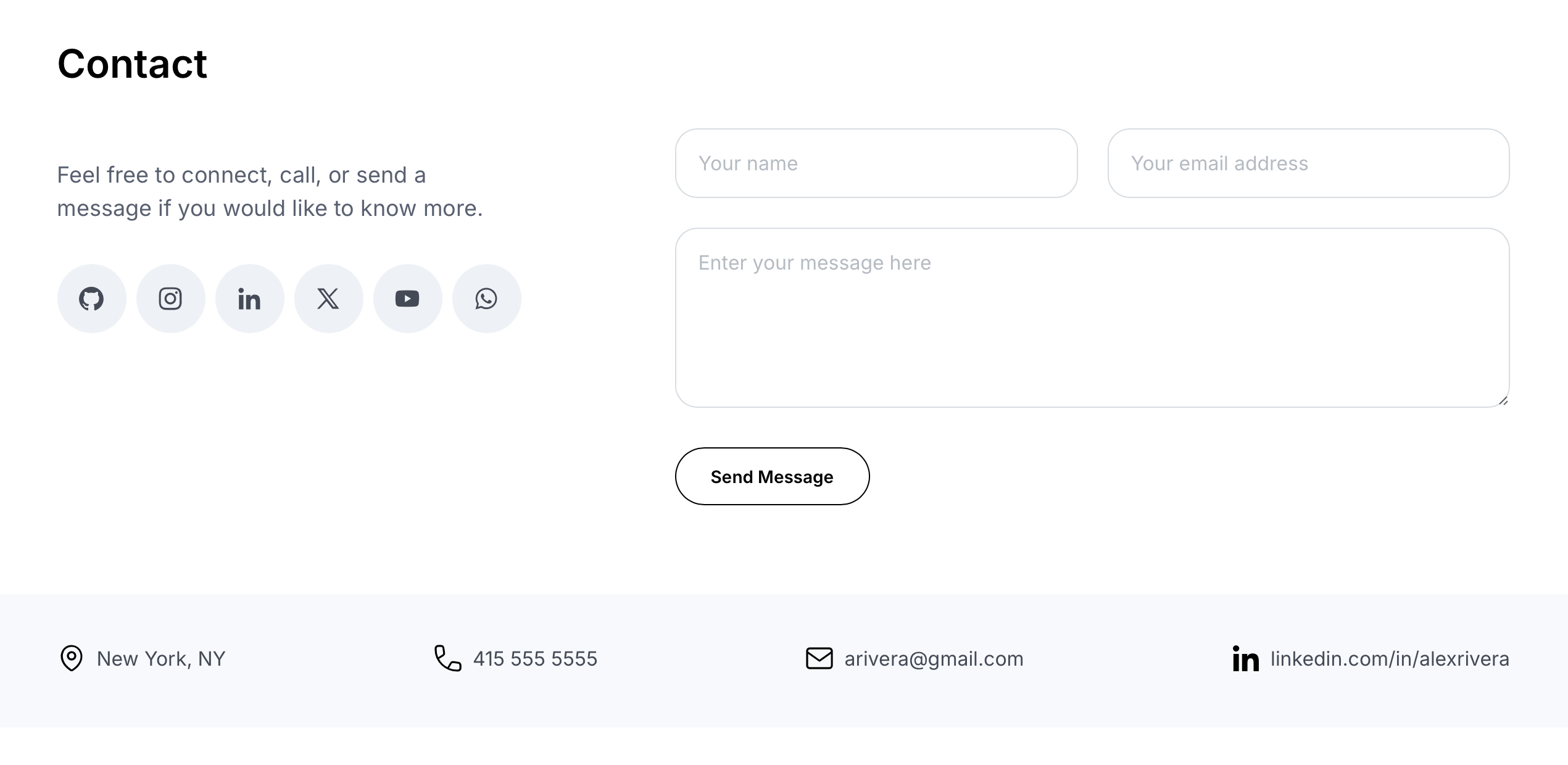 Contact page